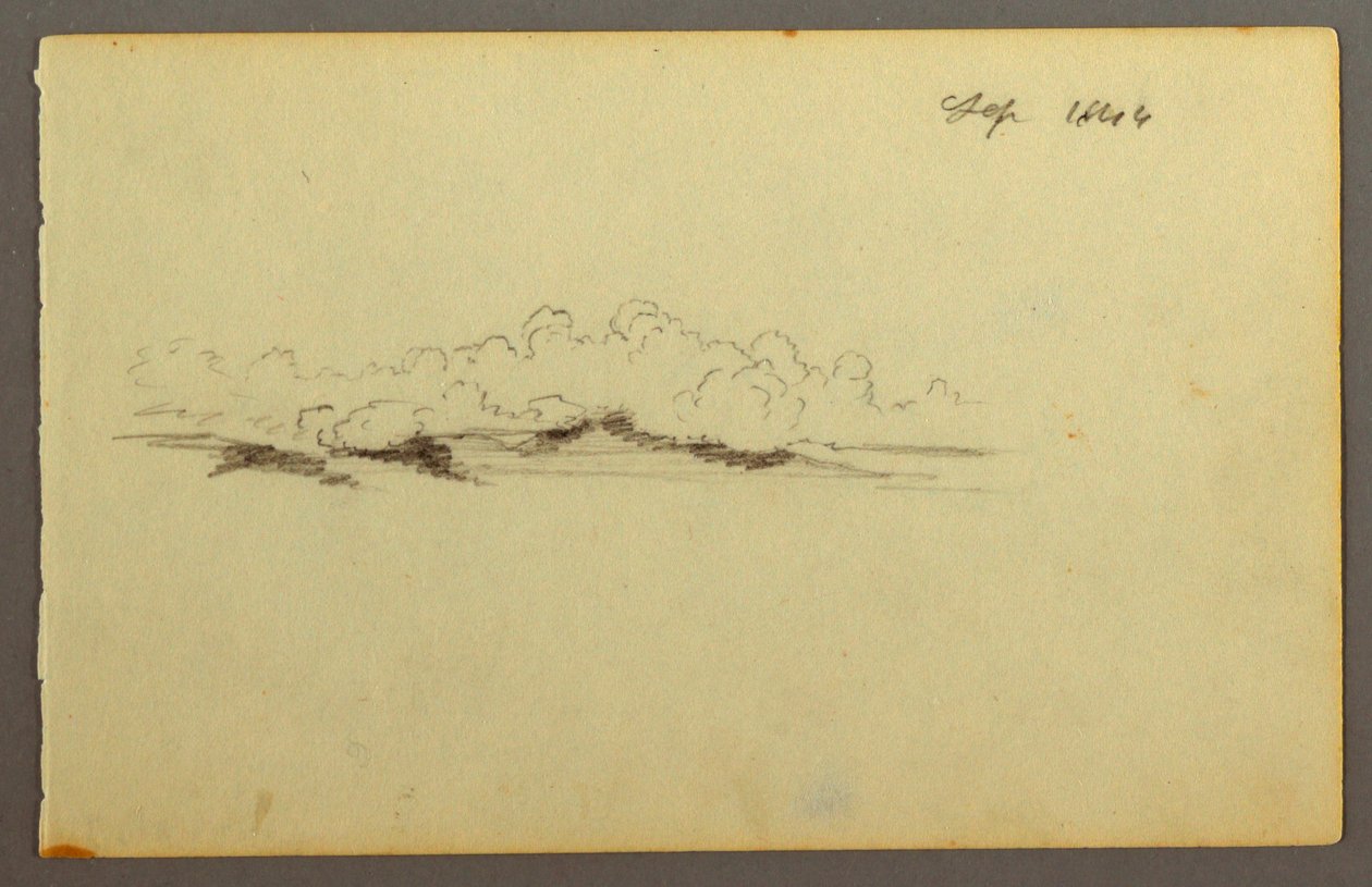 Zeichnung, Wolken, 1844 von Frederic Edwin Church