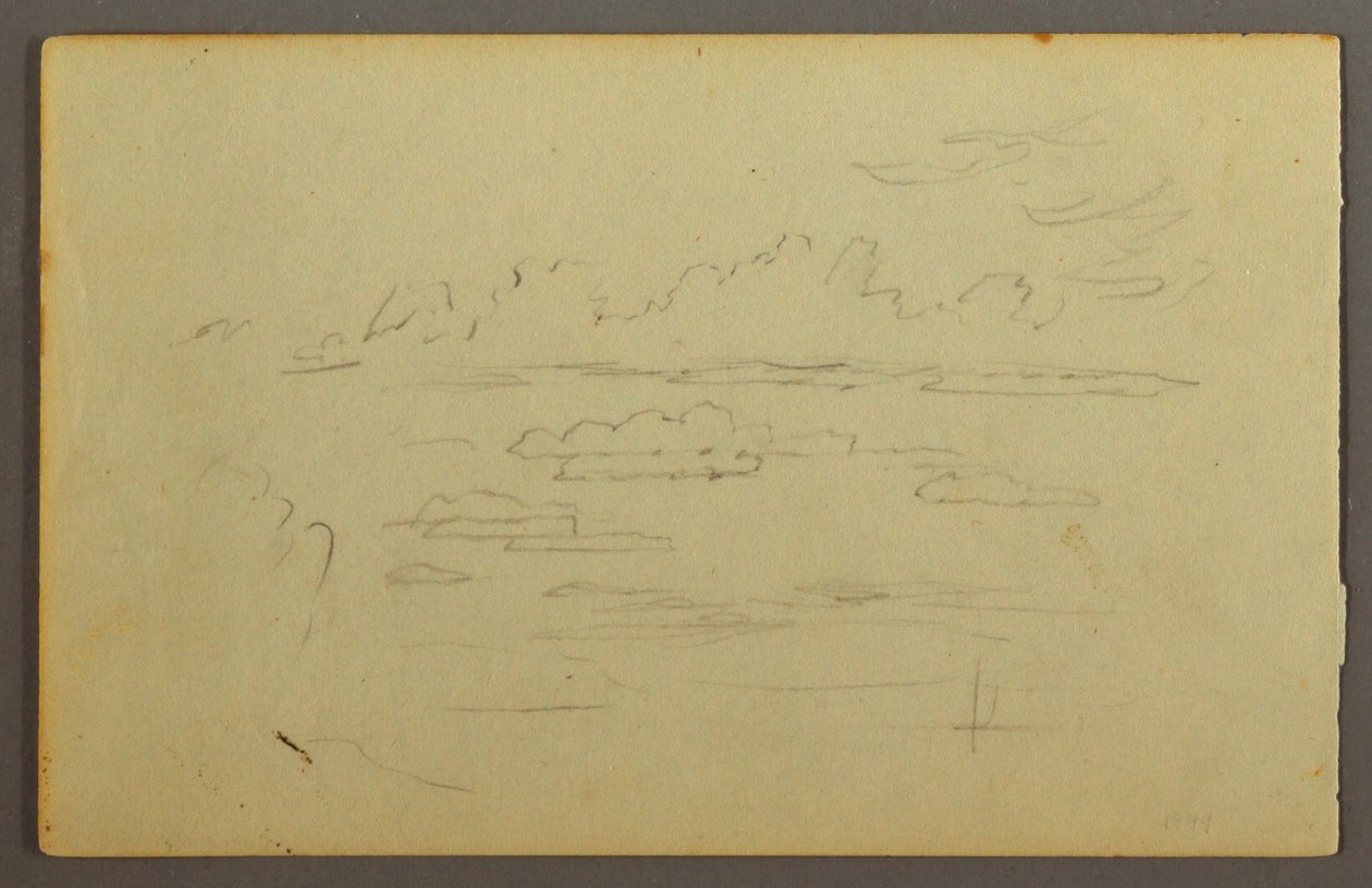 Zeichnung, Wolken, möglicherweise 1844 von Frederic Edwin Church