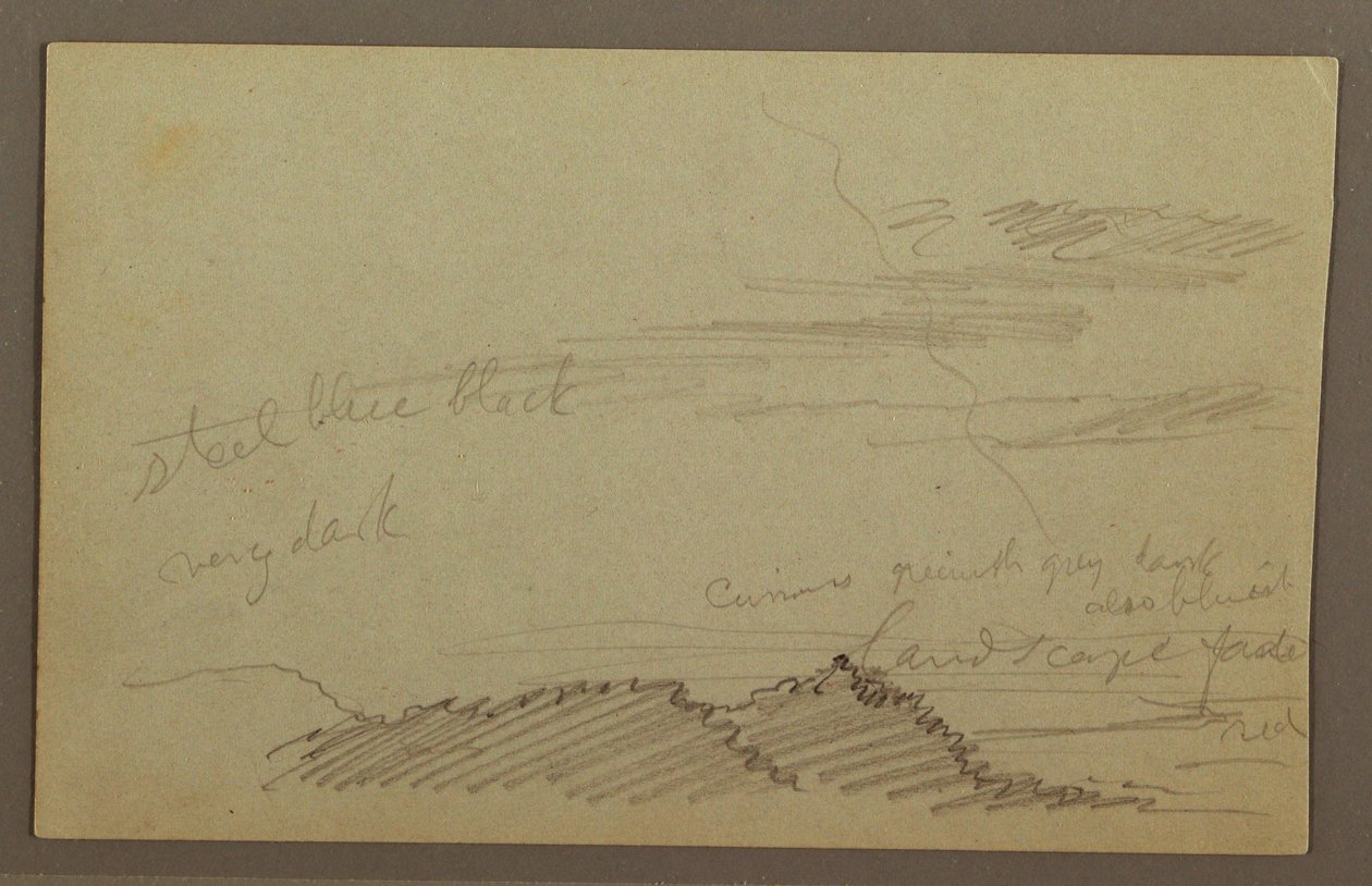 Zeichnung, Bewölkter Himmel, möglicherweise 1860er Jahre von Frederic Edwin Church