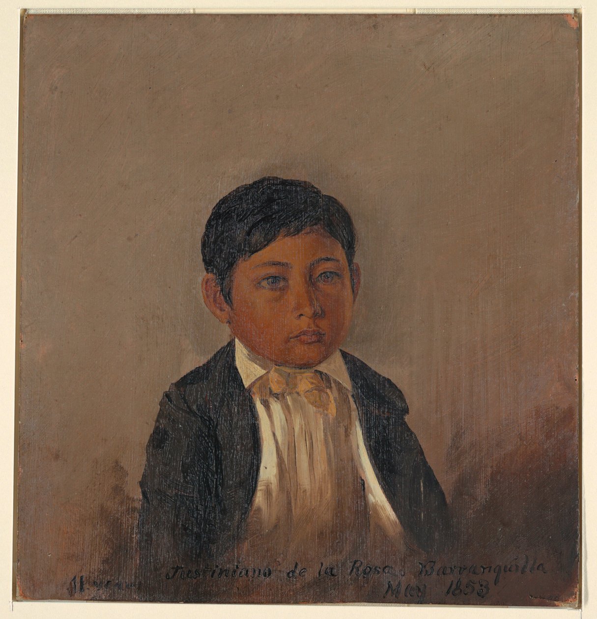Zeichnung, Kolumbien, Barranquilla, Porträt eines Jungen, Mai 1853 von Frederic Edwin Church