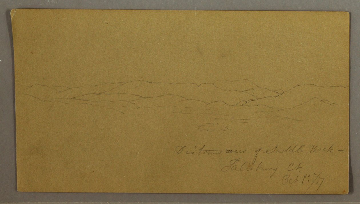 Ferne Ansicht des Saddleback Mountain, Maine, 1. Oktober 1867 von Frederic Edwin Church