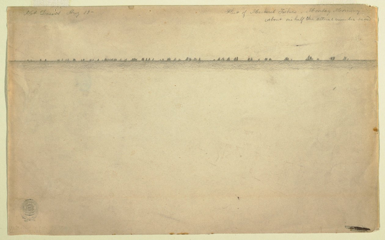 Flotte von Makrelenfischern, Mount Desert, Maine, 19. August 1850 von Frederic Edwin Church