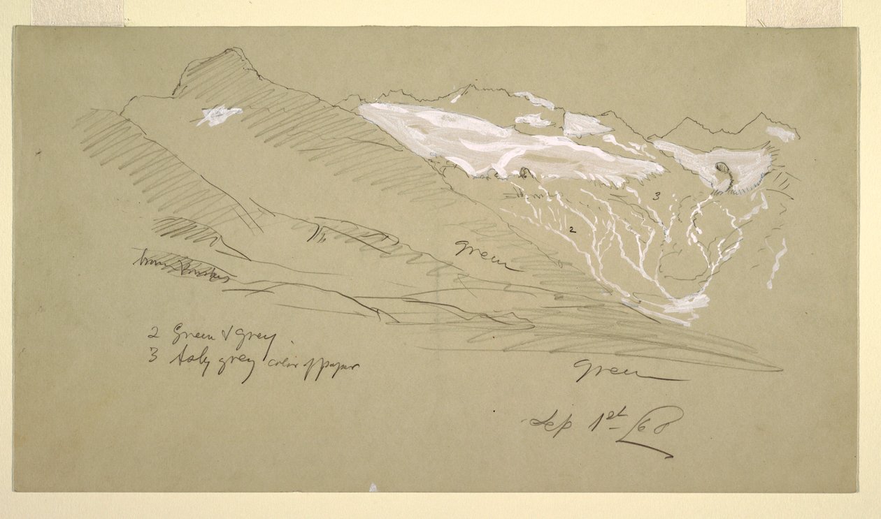 Von den Berner Alpen, Bel Arp, August 1868 von Frederic Edwin Church