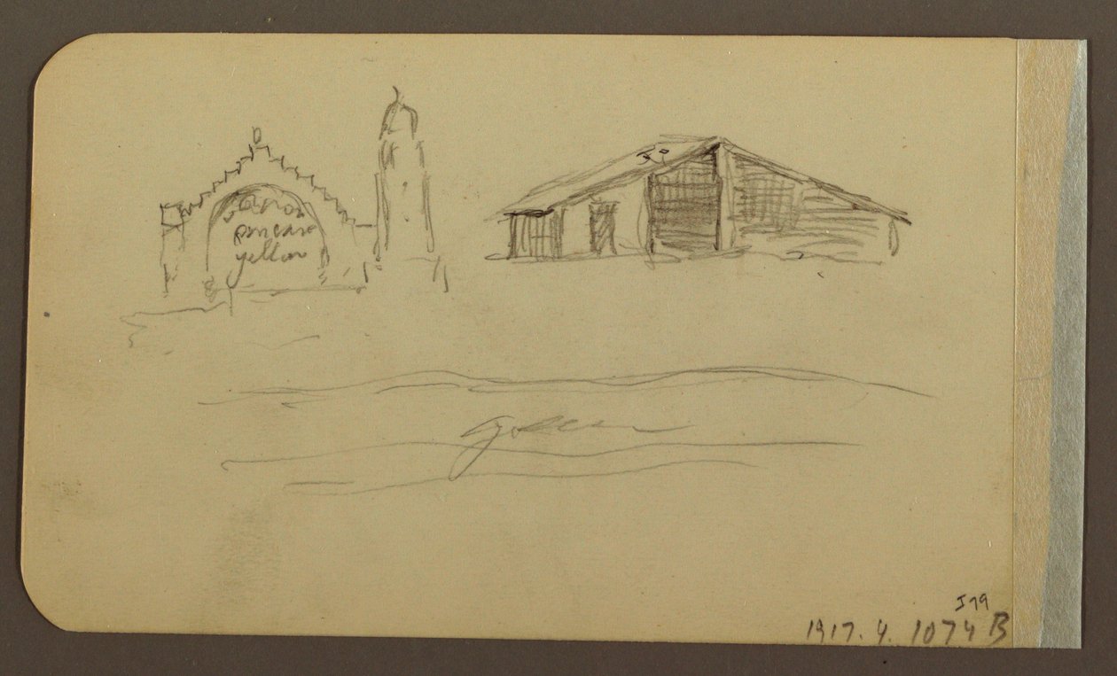 Garten, Haus, Cuautla; Rückseite: Kirche, Scheune, Cuautla, Februar 1885 von Frederic Edwin Church