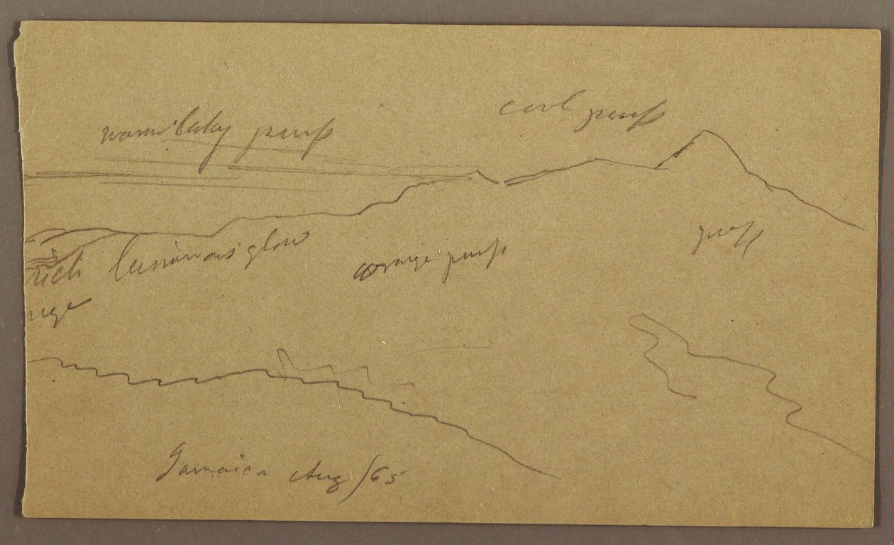 Zeichnung, Landschaft, August 1865 von Frederic Edwin Church