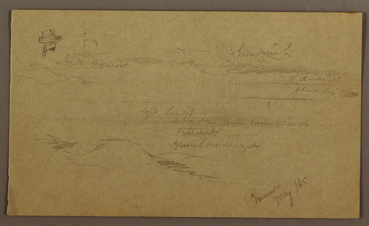 Zeichnung, Landschaft, Mai 1865 von Frederic Edwin Church