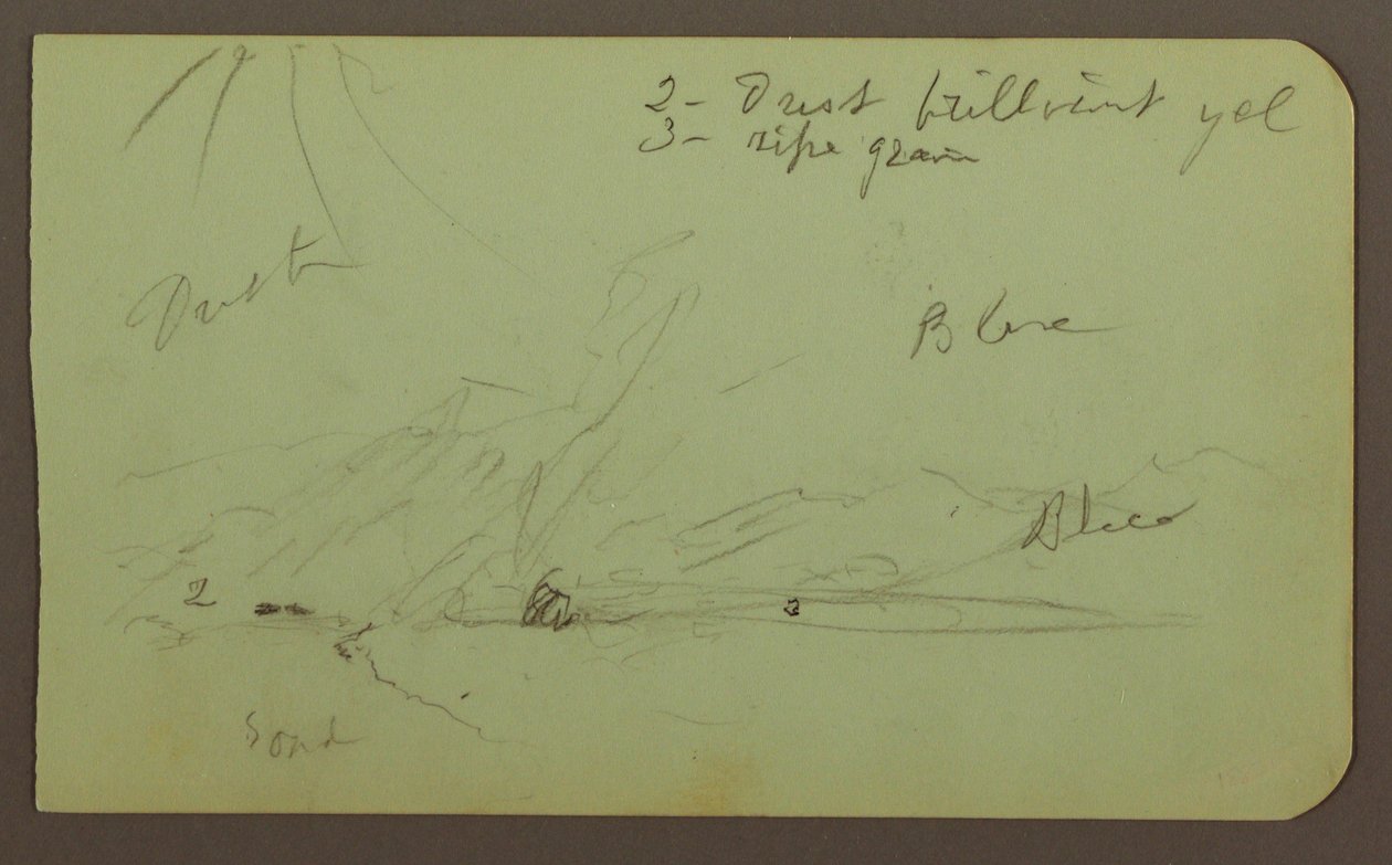 Landschaft; Rückseite: Berghang, 1883 von Frederic Edwin Church