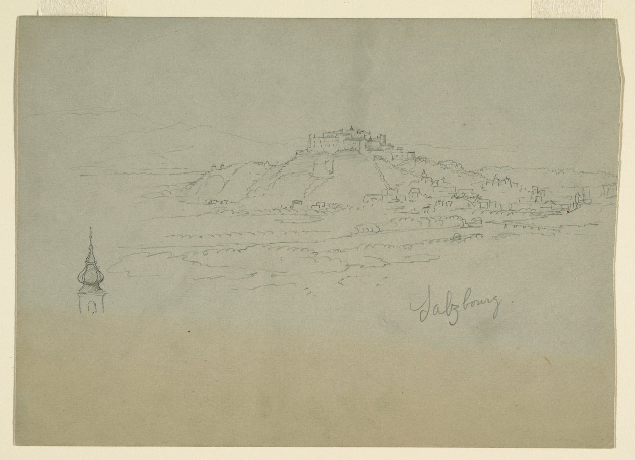 Motiv aus einer Stadt in bergigem Land von Frederic Edwin Church
