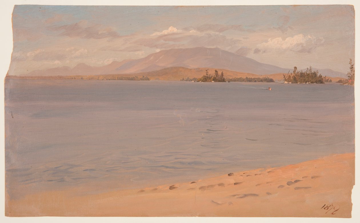 Zeichnung, Mount Katahdin vom Lake Millinocket, 1878 von Frederic Edwin Church