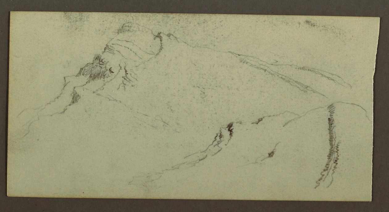 Zeichnung, Berggipfel, möglicherweise 1868 von Frederic Edwin Church