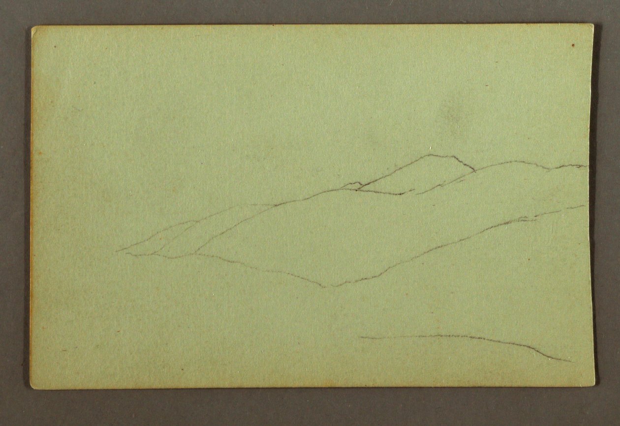 Zeichnung, Bergkamm, möglicherweise 1856 von Frederic Edwin Church
