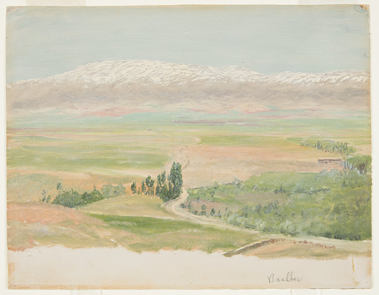 Zeichnung, Berge in der Nähe von Baalbek, Mai 1868 von Frederic Edwin Church