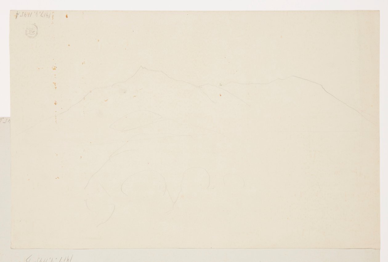 Zeichnung, Mt. Katahdin, Maine, 1870–78 von Frederic Edwin Church