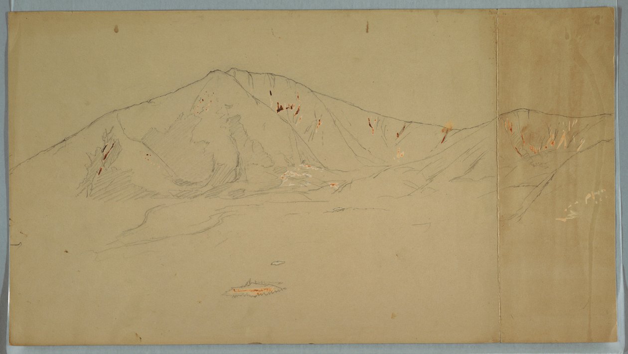 Zeichnung, Mt. Katahdin von Südosten; Verso: Mt. Katadhin, 1876–78 von Frederic Edwin Church