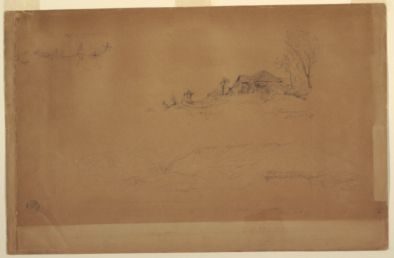 Zeichnung, In der Nähe von Guaranda, Ecuador, 10. Juni 1857 von Frederic Edwin Church