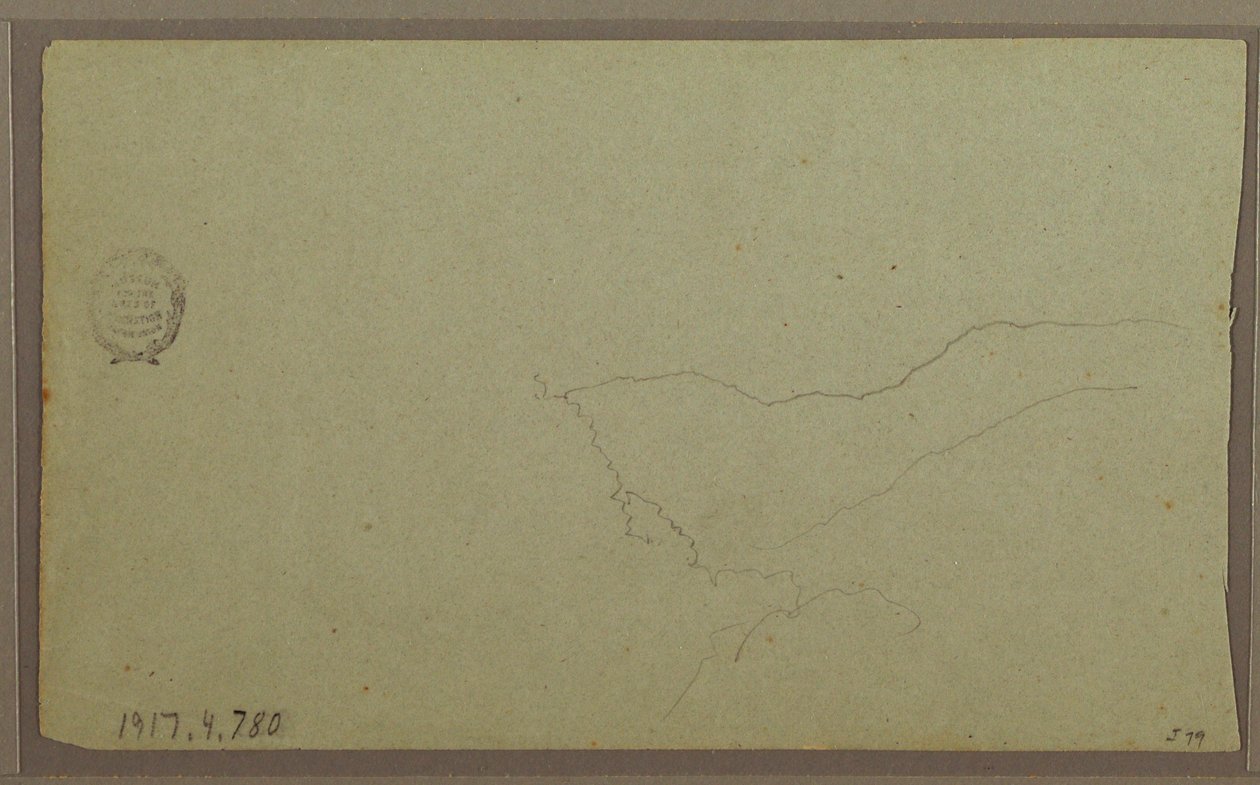 Zeichnung, in der Nähe von San Miguel, Ecuador; Rückseite: Unvollendete Bergskizze, 2. Juni 1857 von Frederic Edwin Church
