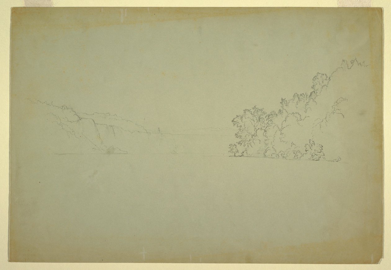 Zeichnung, Niagarafälle von Nordwesten, 1856 von Frederic Edwin Church