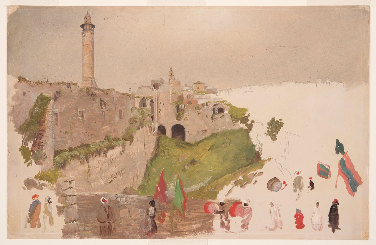 Parade beim Betreten der Stadt, Jaffa, Anfang März 1868 von Frederic Edwin Church