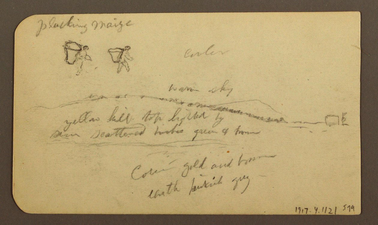 Raues Gebirge über einer Ebene; Verso: Figuren, Landschaft, 12. Dezember 1884 von Frederic Edwin Church