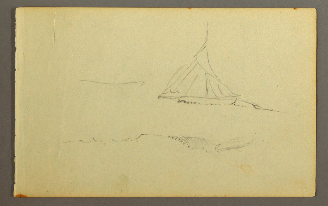 Segelboot von der Backbordseite gesehen von Frederic Edwin Church
