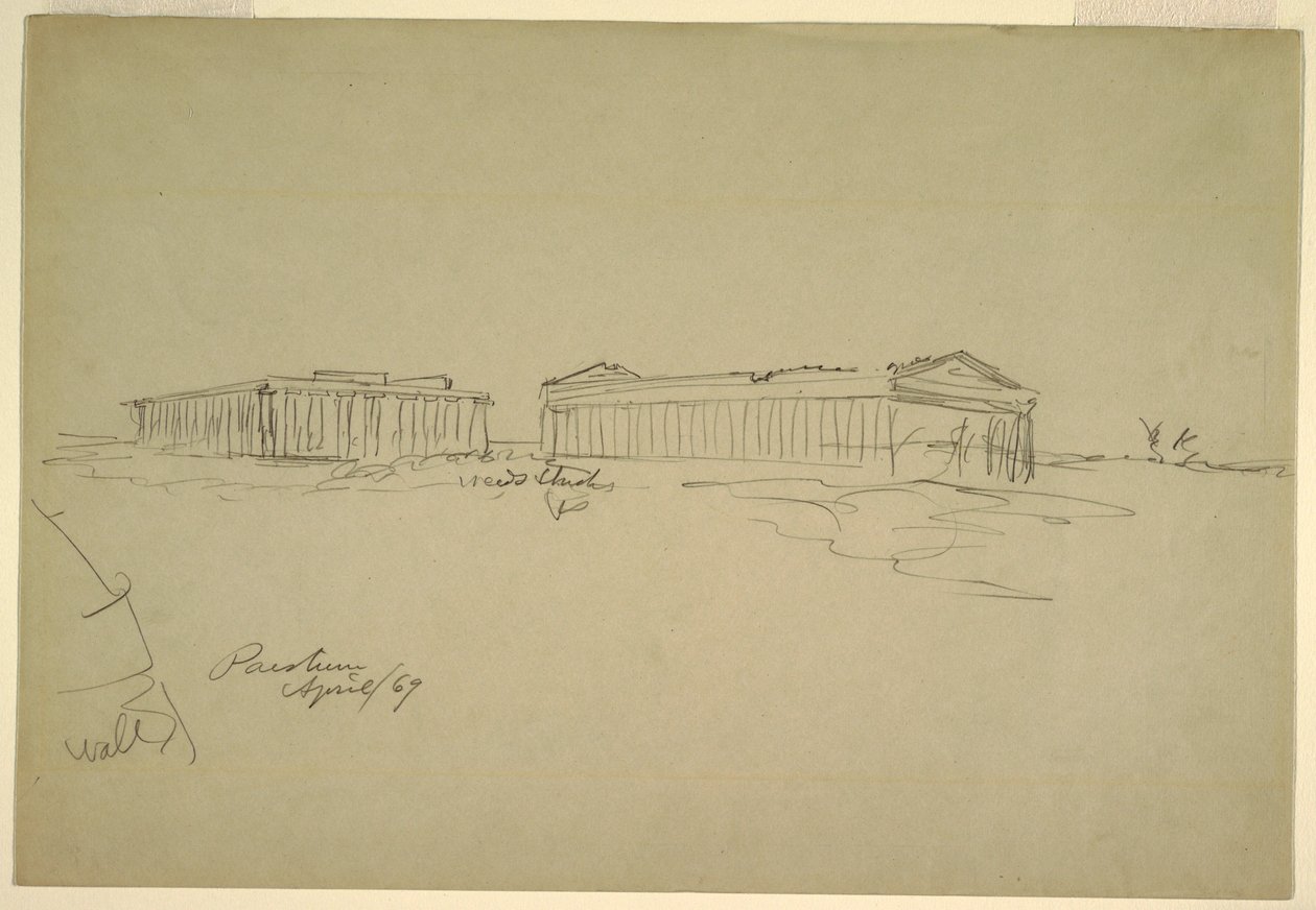 Skizzen, Paestum, Süditalien, April 1869 von Frederic Edwin Church
