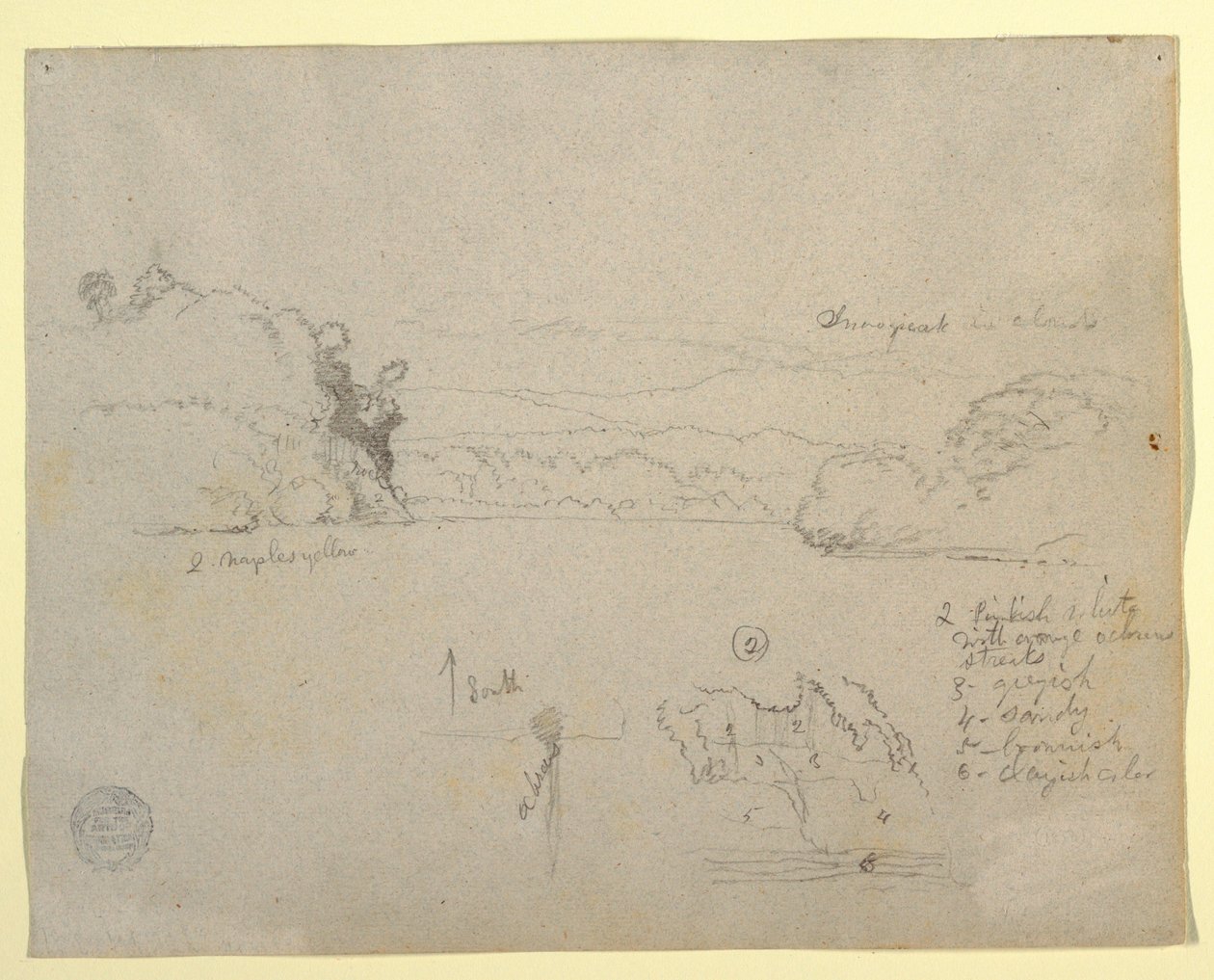 Zeichnung, Skizzen aus Südamerika, 1853, wahrscheinlich Mai von Frederic Edwin Church