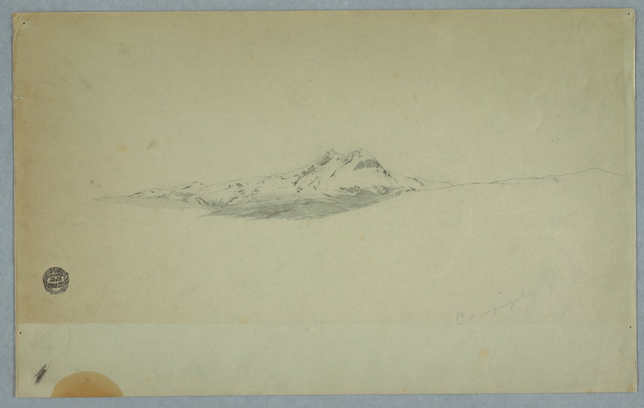 Verschneiter Gipfel des Vulkans, 1850–60 von Frederic Edwin Church
