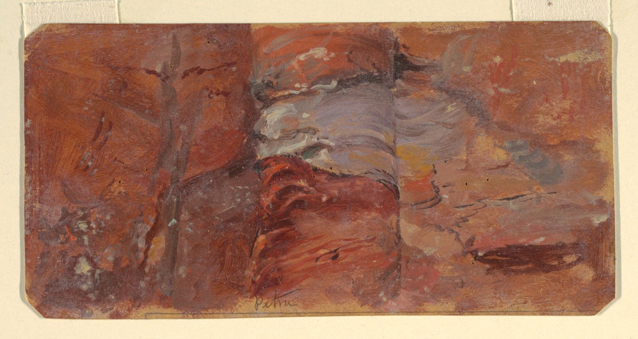 Studie von Felsen, Petra, Februar 1868 von Frederic Edwin Church