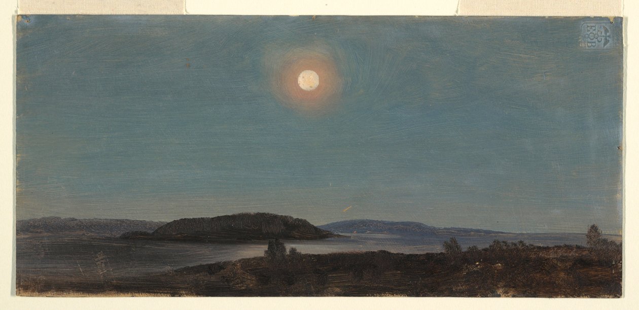 Sonne oder Mond über Porcupine Islands, Bar Harbor von Frederic Edwin Church