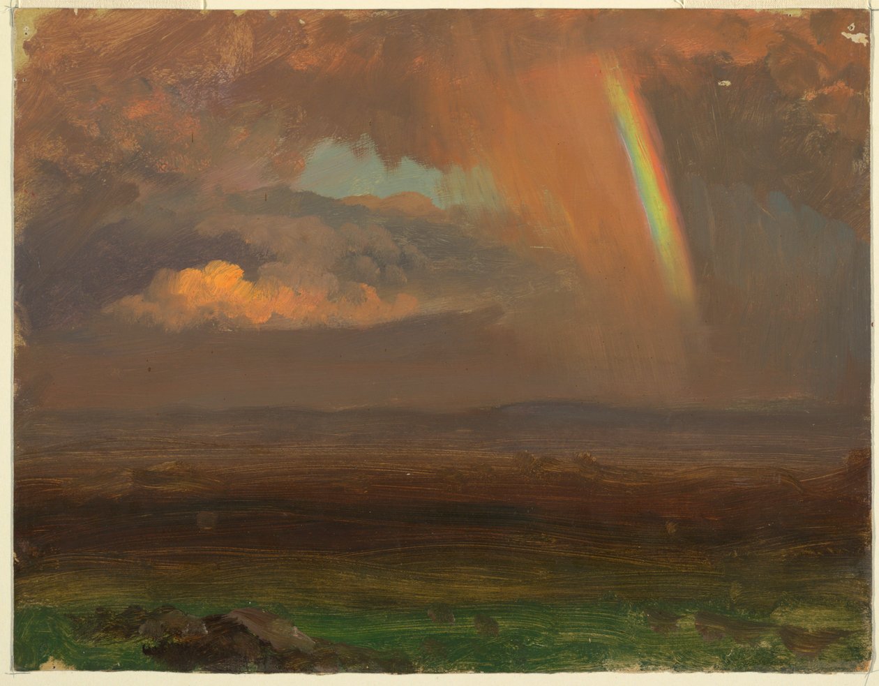 Sonnenuntergang über weiter Landschaft von Frederic Edwin Church