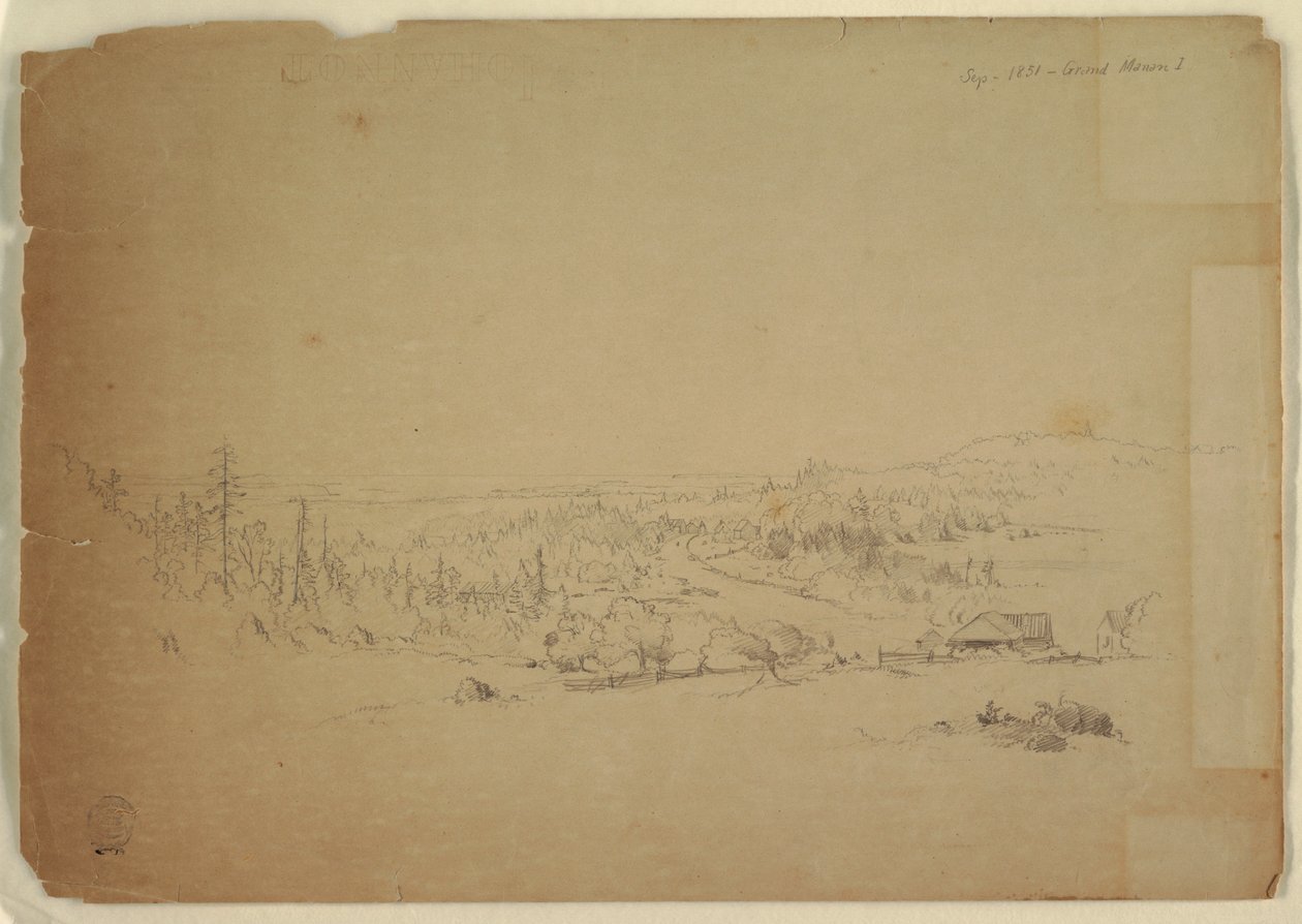 Blick von Grand Manan Island, Kanada, zum Meer, September 1851 von Frederic Edwin Church