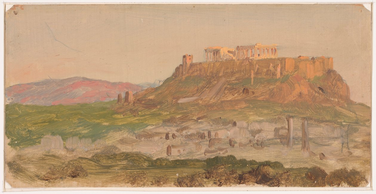 Ansicht der Akropolis von Süden, Athen, April 1869 von Frederic Edwin Church