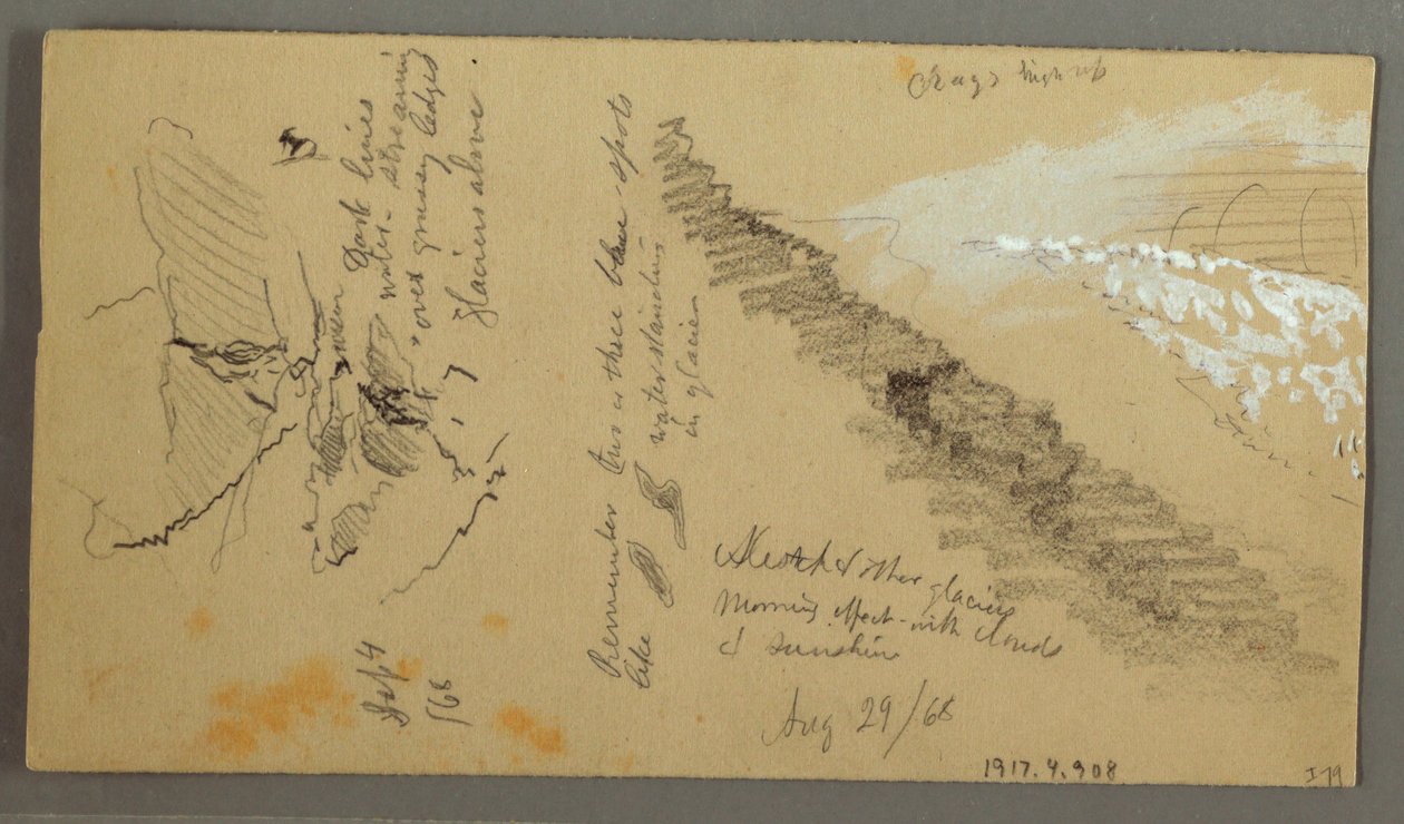 Frauen waschen an einem Trog, Berge, 28. August 1868 von Frederic Edwin Church