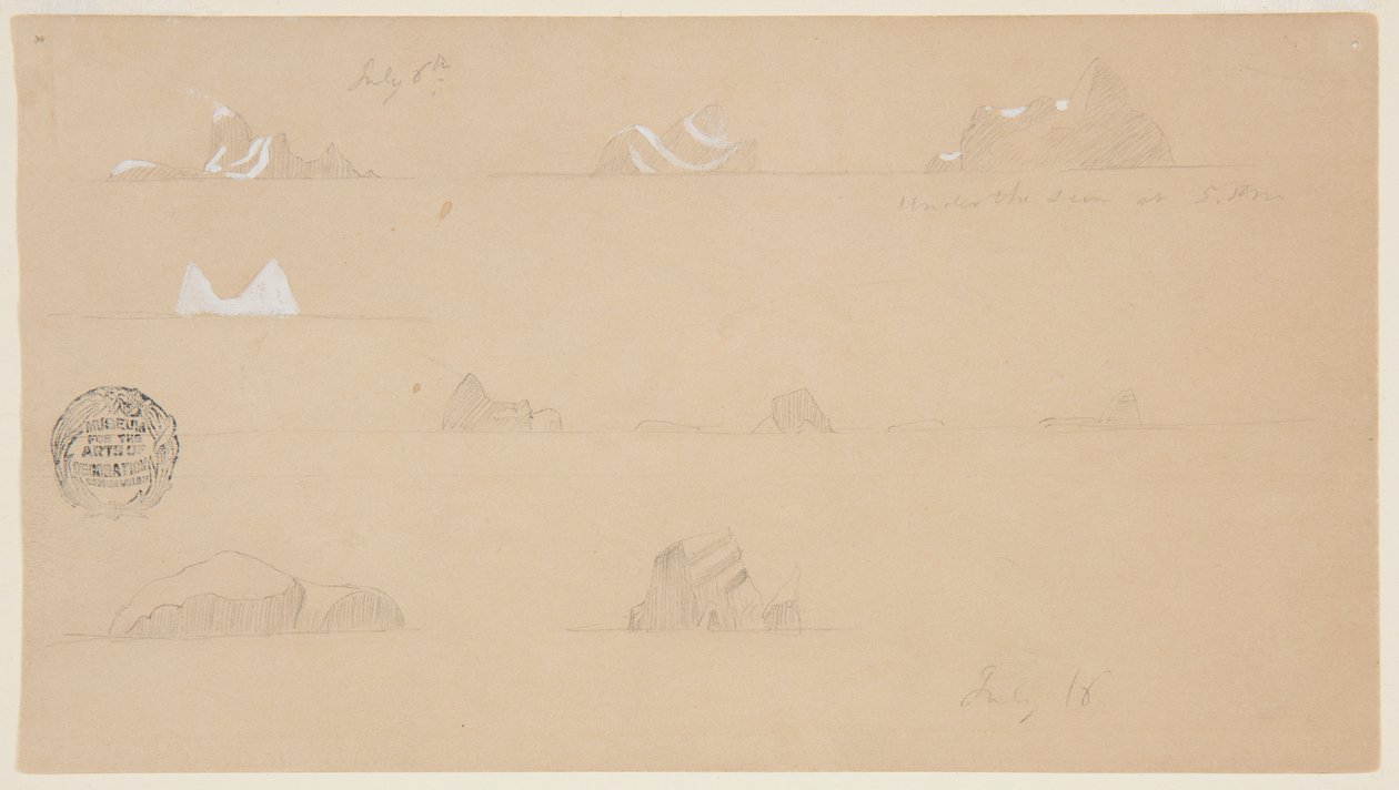 Schwimmende Eisberge von Frederic Edwin Church