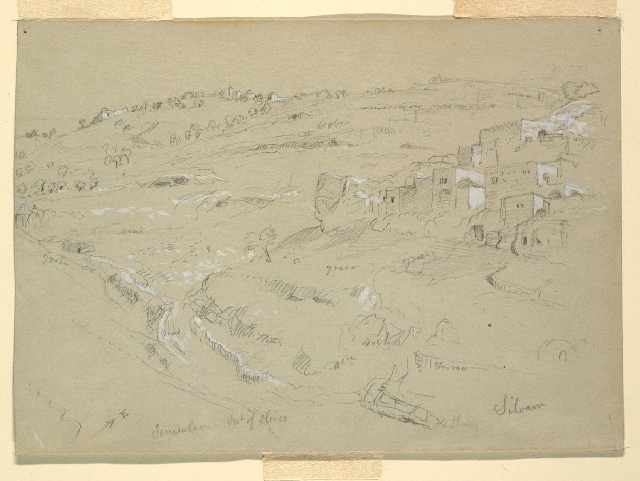 Ölberg, Bethanien, Siloah und Jerusalem, Palästina [Bethanien und Silwan, Ostjerusalem, und Jerusalem, Israel] von Frederic Edwin Church