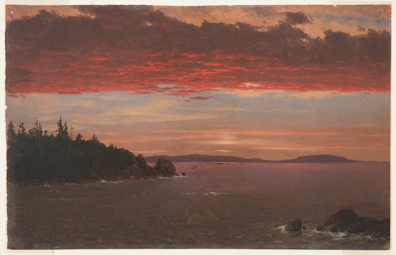 Schoodic-Halbinsel vom Mount Desert bei Sonnenaufgang von Frederic Edwin Church