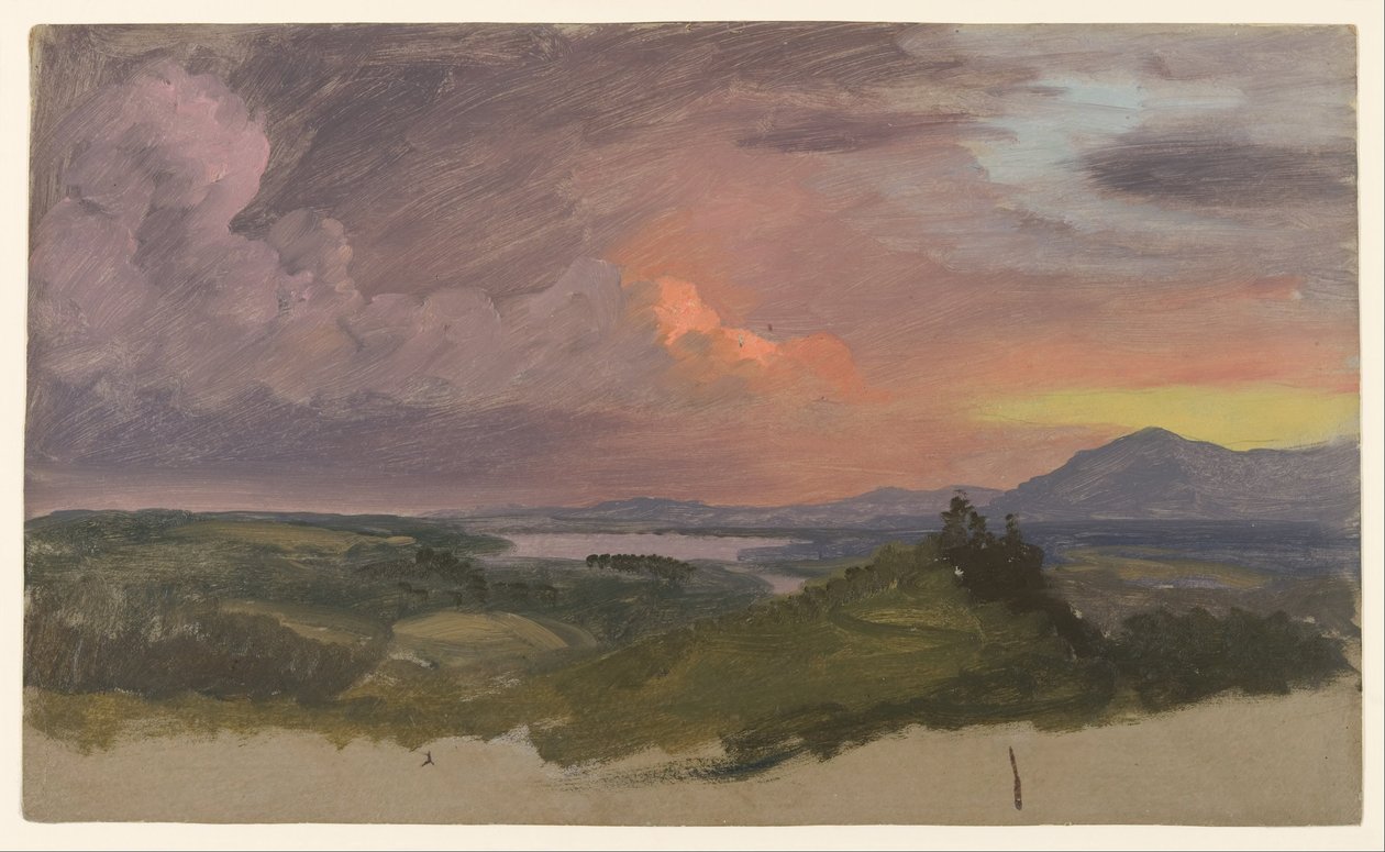 Sonnenuntergang im Hudson Valley von Frederic Edwin Church