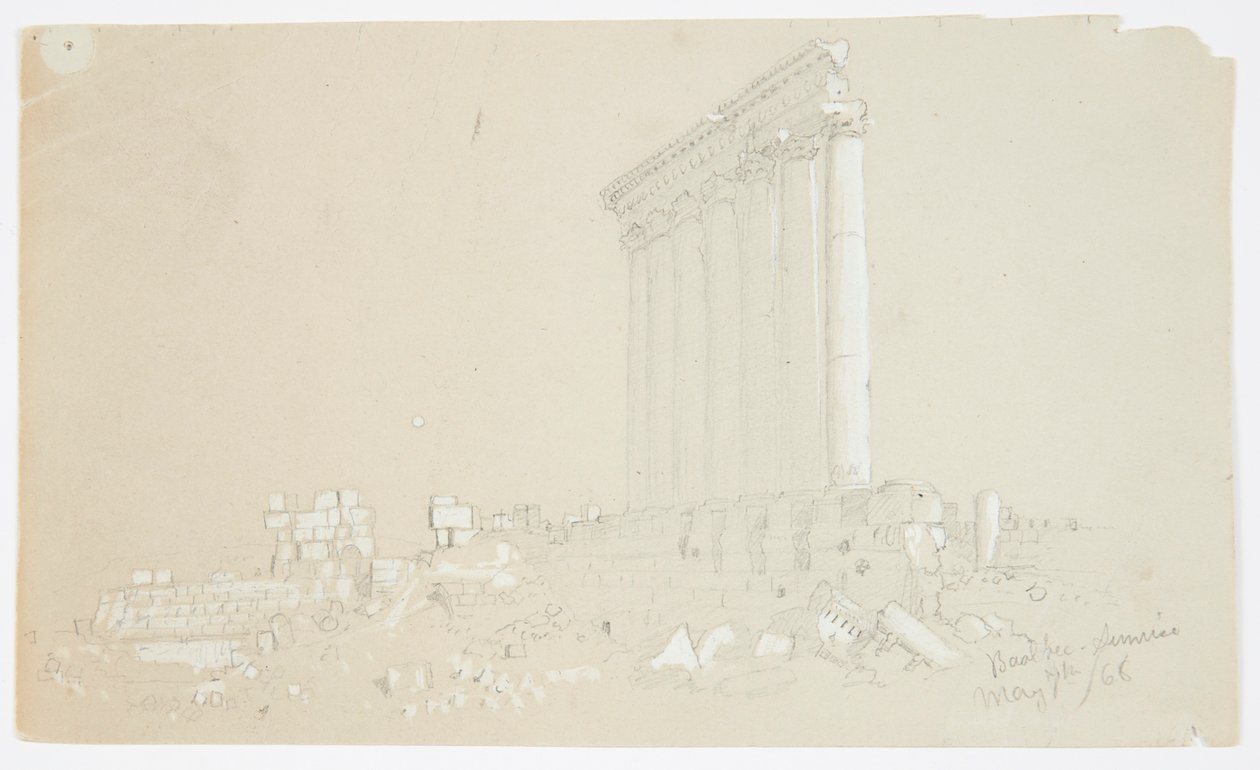 Tempel des Jupiter bei Sonnenaufgang, Baalbek von Frederic Edwin Church