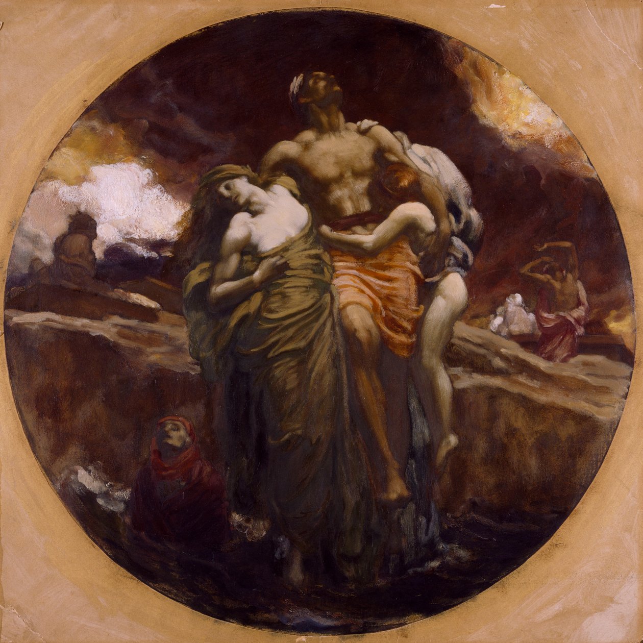 Und das Meer gab die Toten heraus, die darin waren von Frederic Leighton