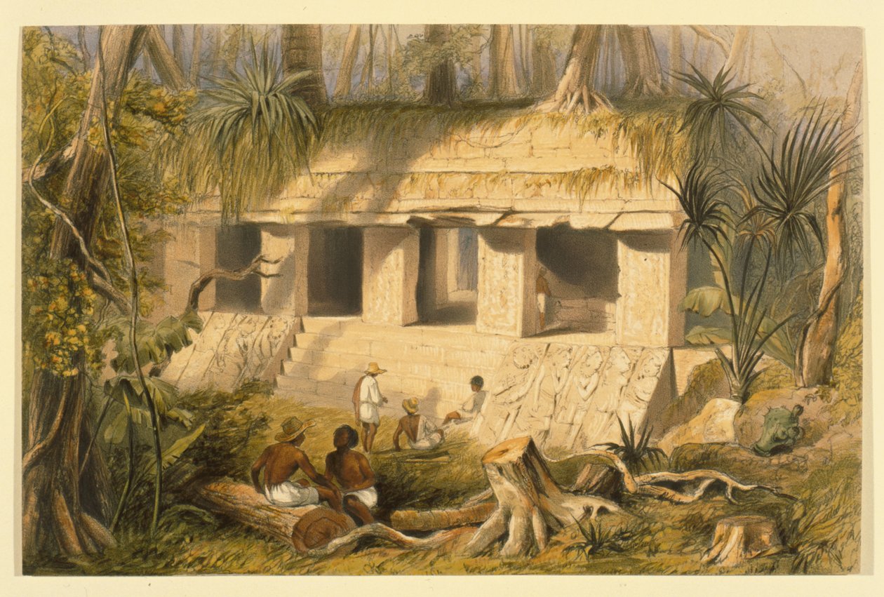 Hauptgericht des Palastes in Palenque, Illustration aus 