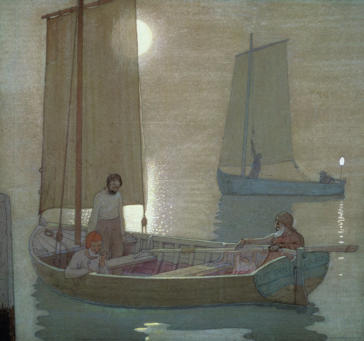 Die drei Brüder, ca. 1897 von Frederick Cayley Robinson