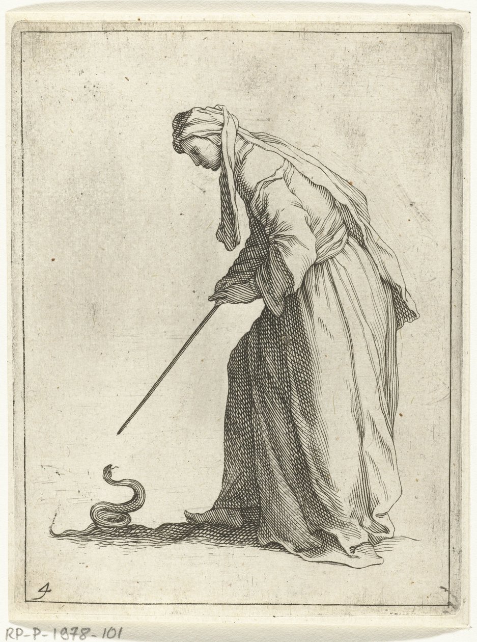 Frau mit einer Schlange von Frederick Bloemaert