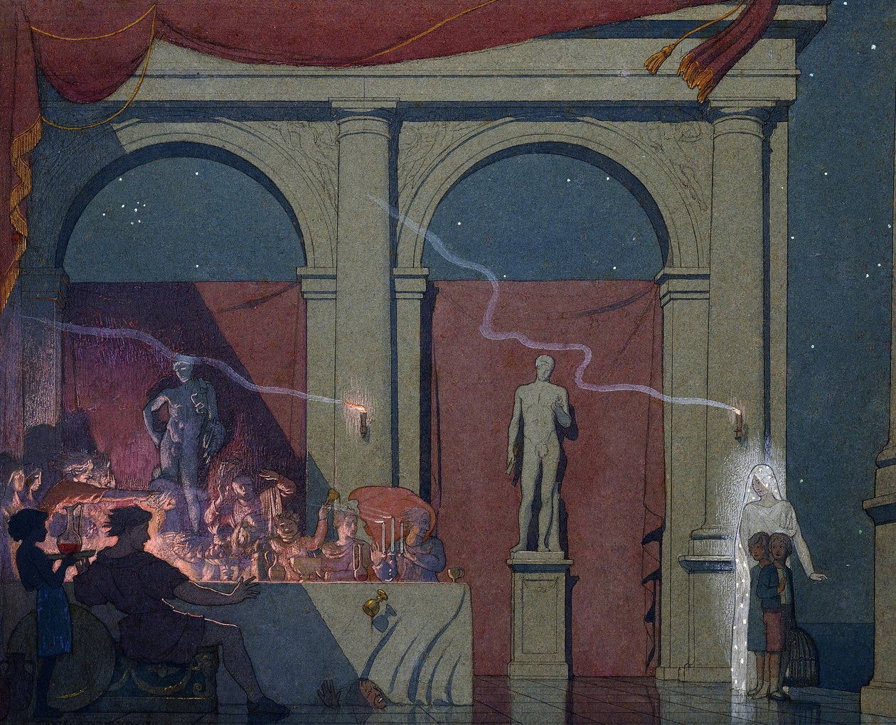 Tyltyl dreht den Diamanten im Palast des Luxus, 1911 von Frederick Cayley Robinson