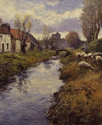 An den Ufern des Loing, Montigny von Frederick Charles Vipont Ede