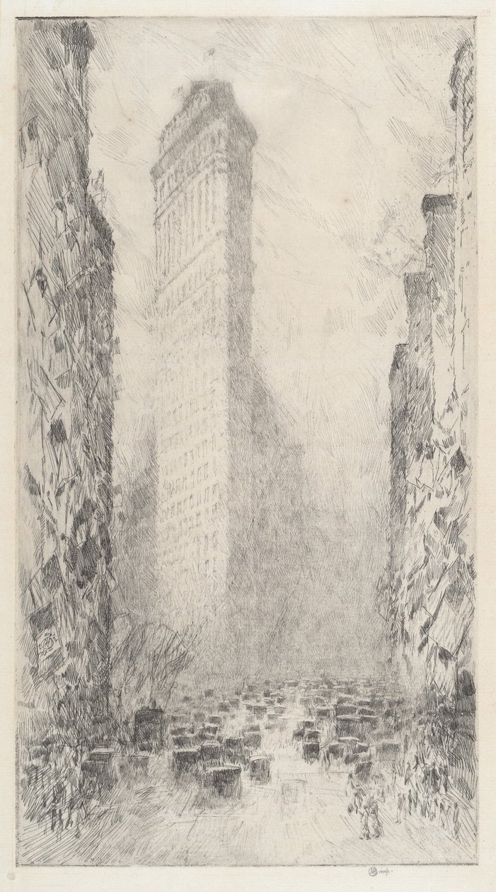 Washingtons Geburtstag - Fifth Avenue & 23rd Street, 1916 von Frederick Childe Hassam