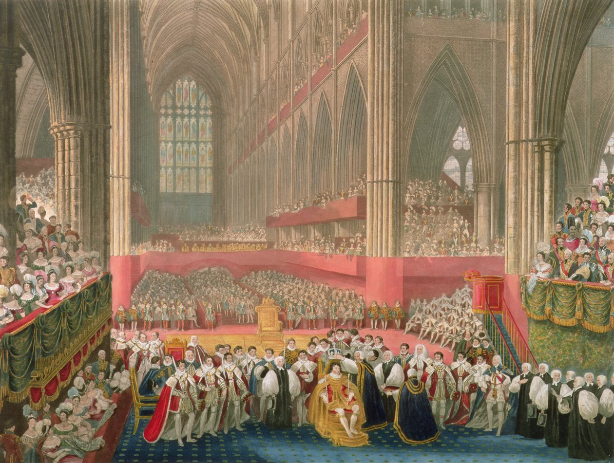 Die Krönung von George IV in der Westminster Abbey 1824 von Frederick Christian Lewis
