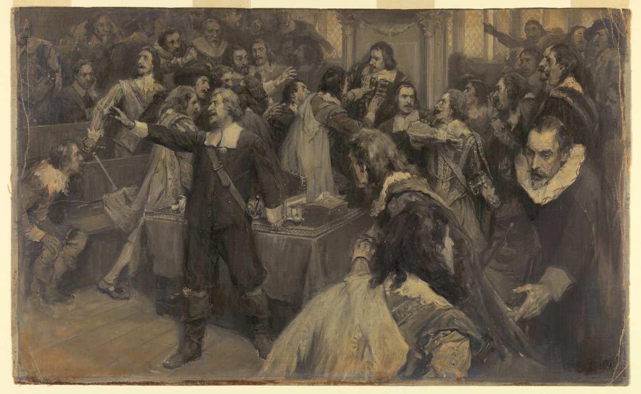 Szene im Parlament, 2. März 1629 von Frederick Coffay Yohn