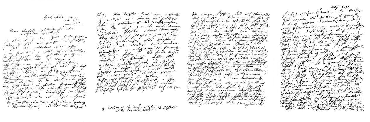 Brief von Ludwig van Beethoven, 1817 von Frederick George Netherclift