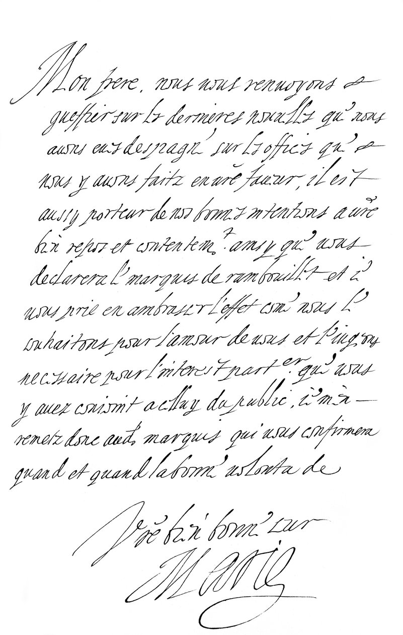 Brief von Marie de Medici an den Herzog von Savoyen, spätes 16. - frühes 17. Jahrhundert, 1865 von Frederick George Netherclift