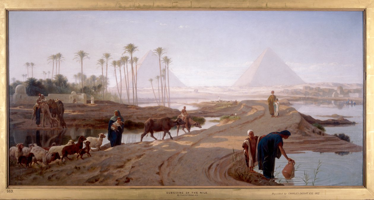 Das Nachlassen des Nils, 1873 von Frederick Goodall